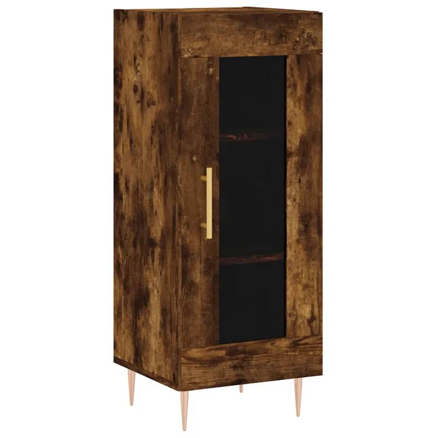 Buffet Chêne fumé 34,5x34x90 cm Bois d'ingénierie - 2