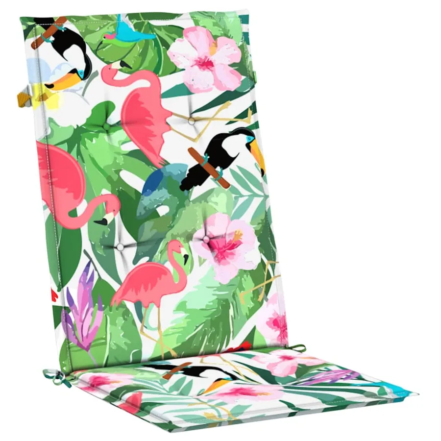 Coussins de chaise de jardin dossier haut lot de 2 multicolore - 5