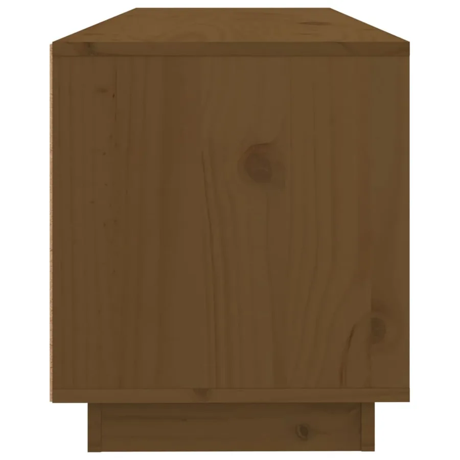 Meuble TV Marron miel 100x34x40 cm Bois de pin massif - 8