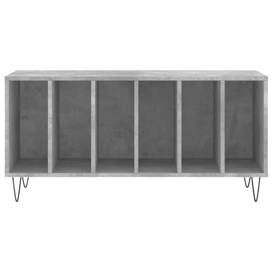 Armoire à disques gris béton 100x38x48 cm bois d'ingénierie - 4