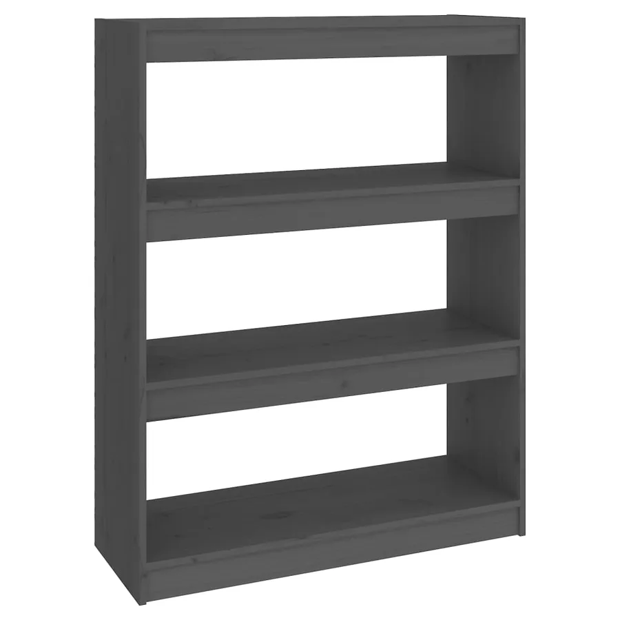 Bibliothèque/Séparateur de pièce Gris 80x30x103,5 cm Pin massif - 2