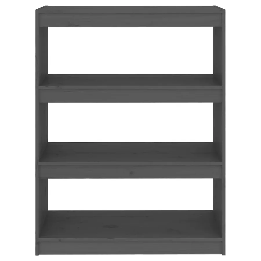 Bibliothèque/Séparateur de pièce Gris 80x30x103,5 cm Pin massif - 5