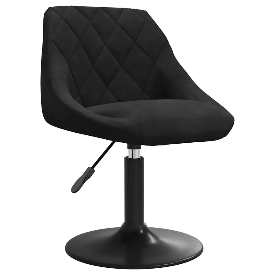 Chaises pivotantes à manger lot de 4 noir velours - 3