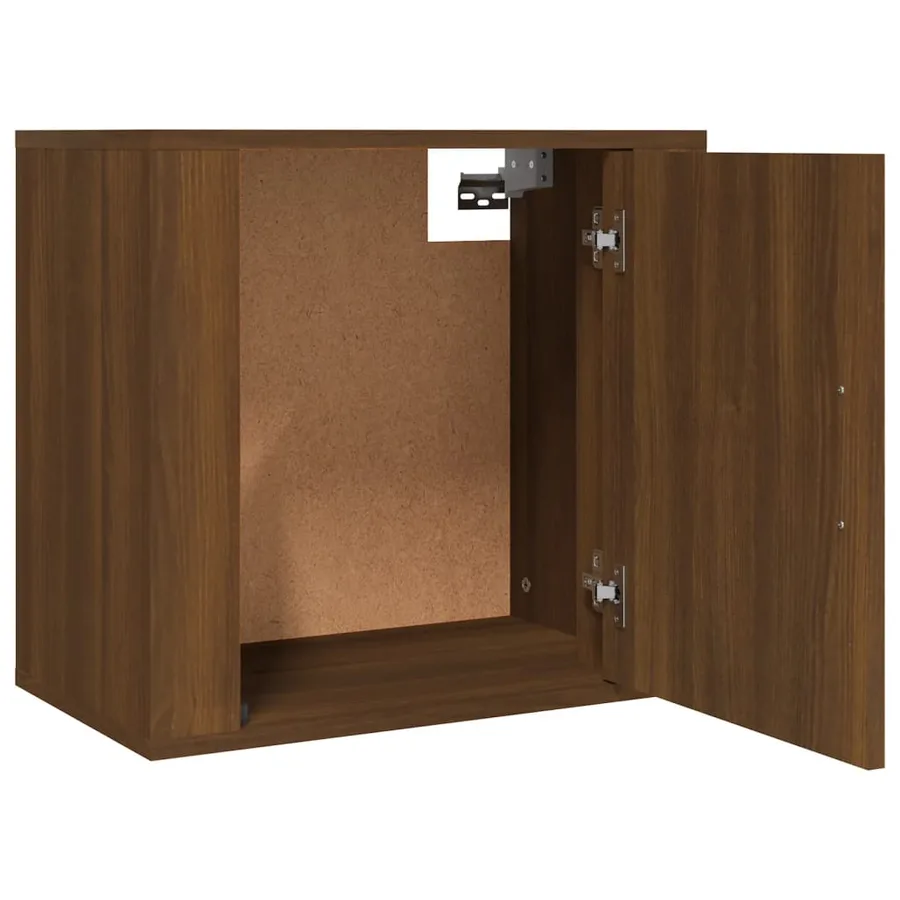 Table de chevet murale Chêne marron 50x30x47 cm - 6