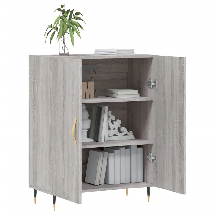 Buffet sonoma gris 69,5x34x90 cm bois d'ingénierie - 4