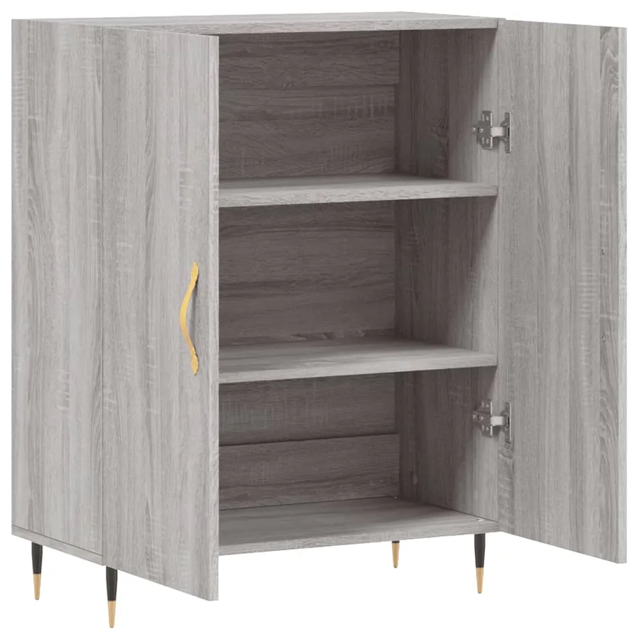 Buffet sonoma gris 69,5x34x90 cm bois d'ingénierie - 6