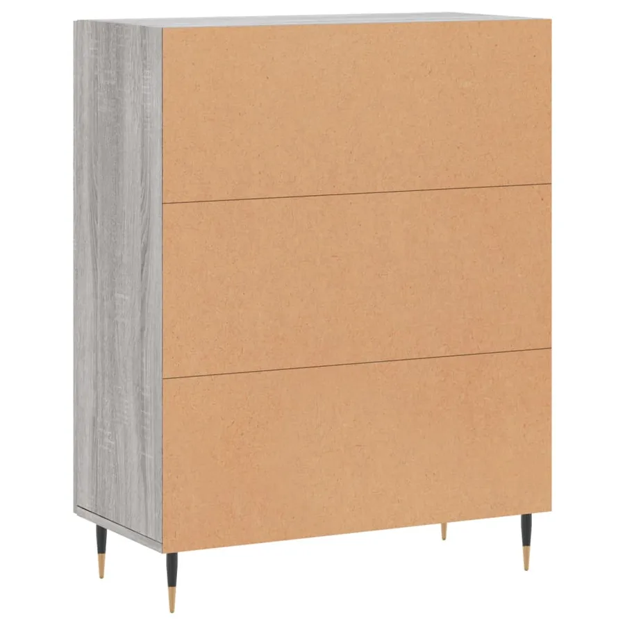 Buffet sonoma gris 69,5x34x90 cm bois d'ingénierie - 8