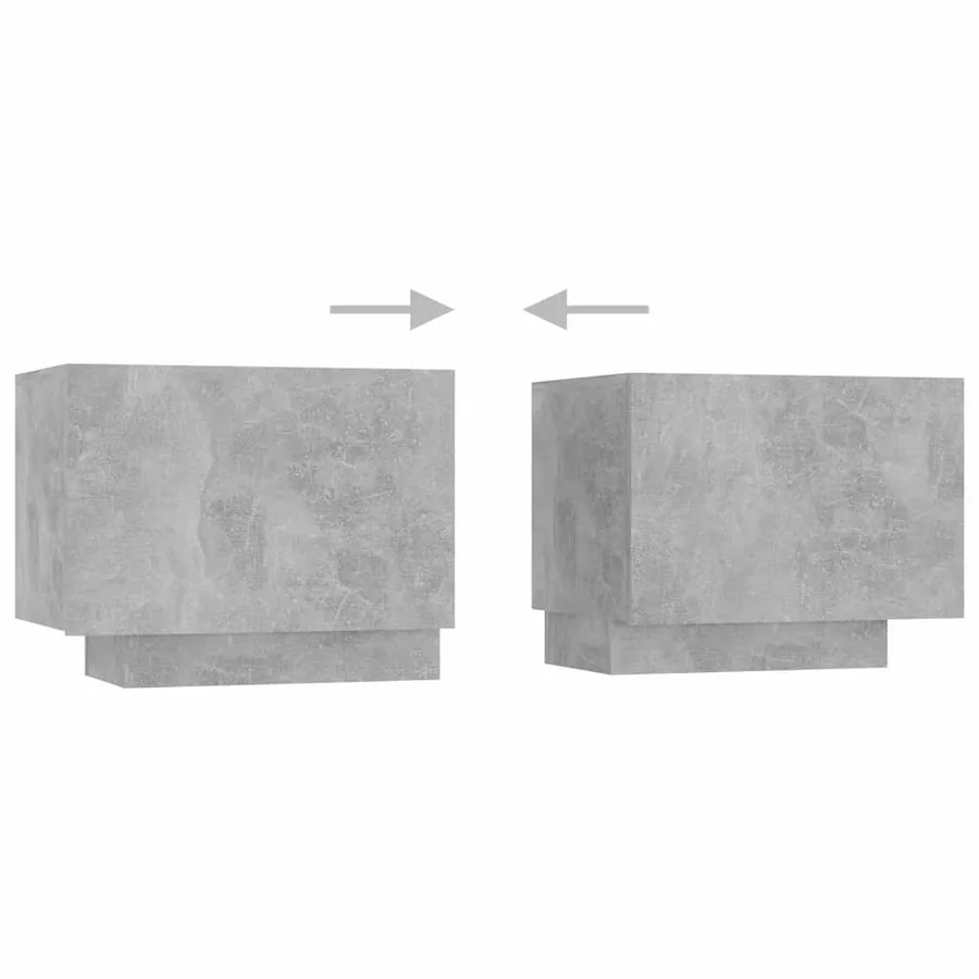 Meuble TV avec lumières LED Gris béton 180x35x40 cm - 8