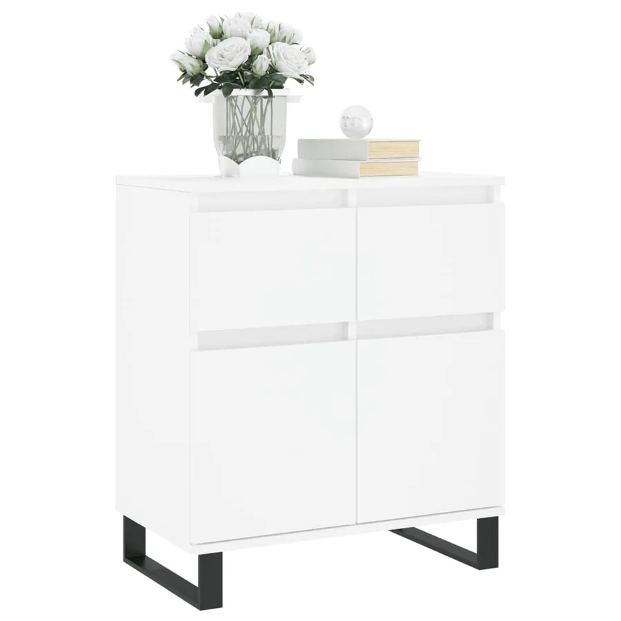 Buffet Blanc 60x35x70 cm Bois d'ingénierie - 3