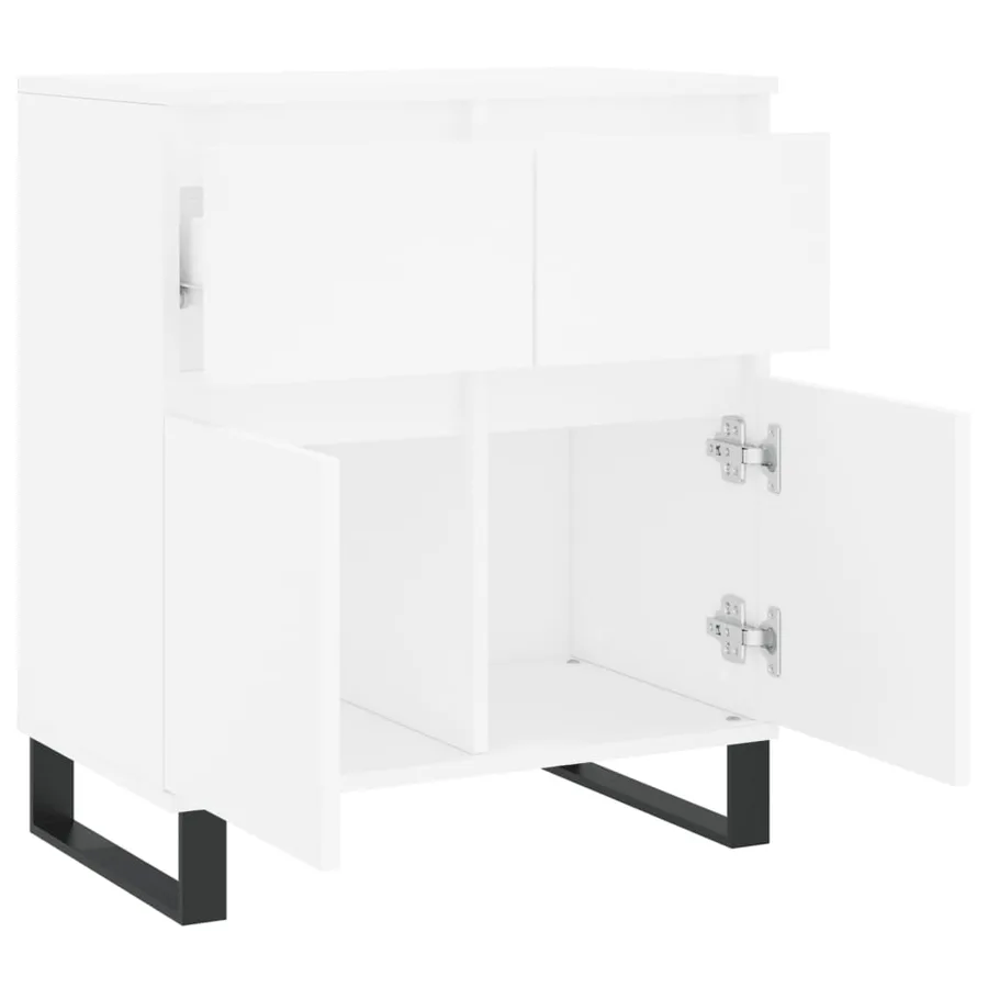 Buffet Blanc 60x35x70 cm Bois d'ingénierie - 6