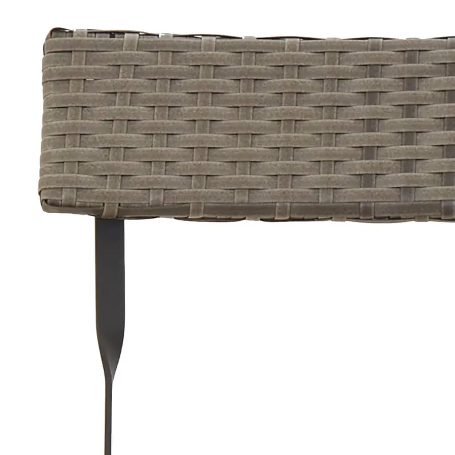 Ensemble de bistro pliable 3 pcs Gris Résine tressée - 8