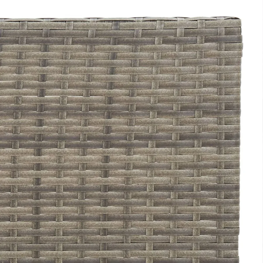 Ensemble de bistro pliable 3 pcs Gris Résine tressée - 9