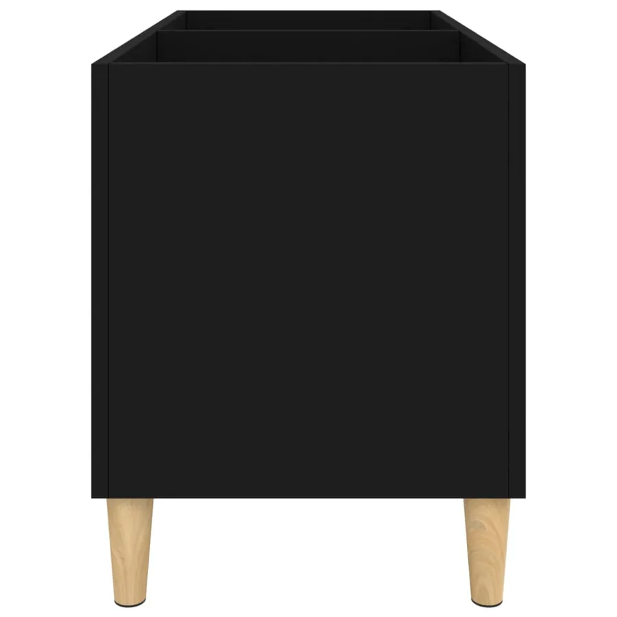 Armoire à disques noir 74,5x38x48 cm bois d'ingénierie - 6
