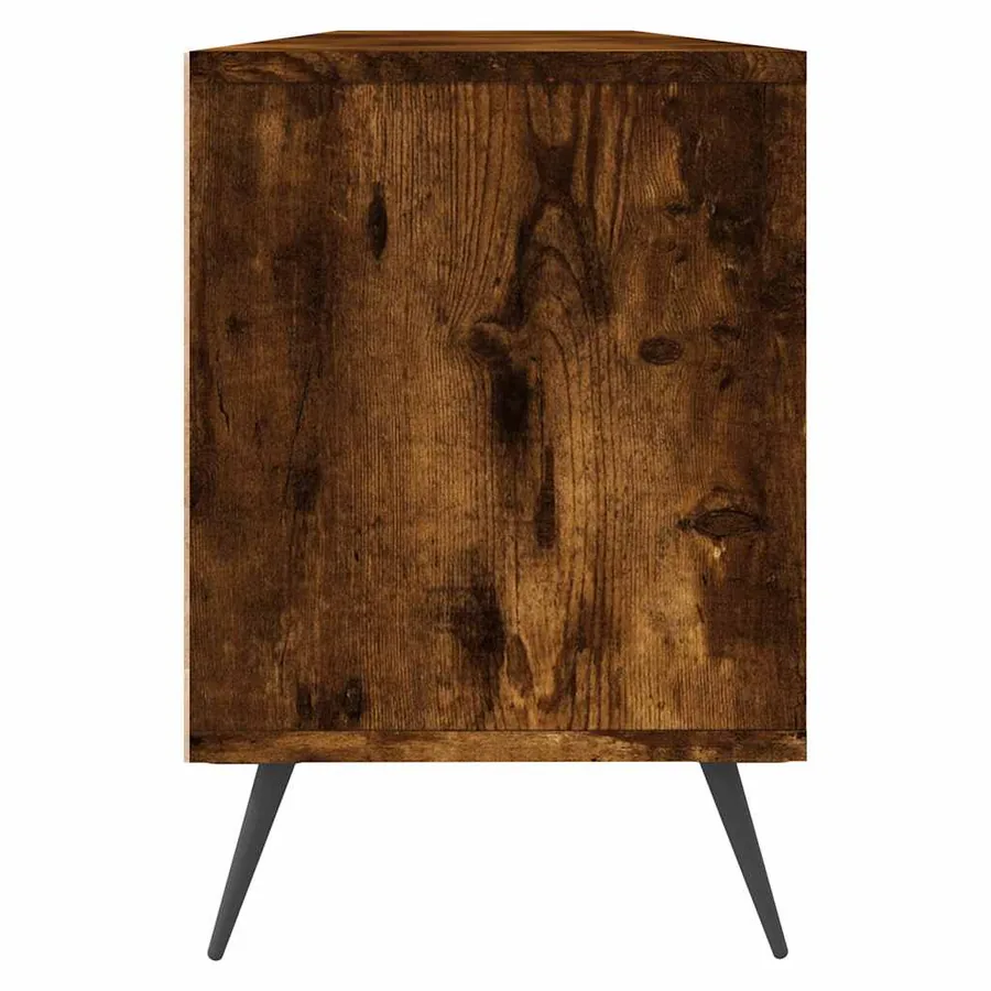 Meuble TV chêne fumé 150x30x44,5 cm bois d'ingénierie - 7