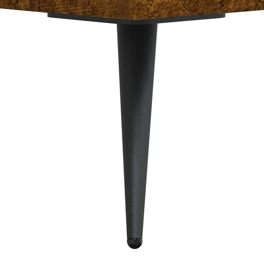 Meuble TV chêne fumé 150x30x44,5 cm bois d'ingénierie - 9