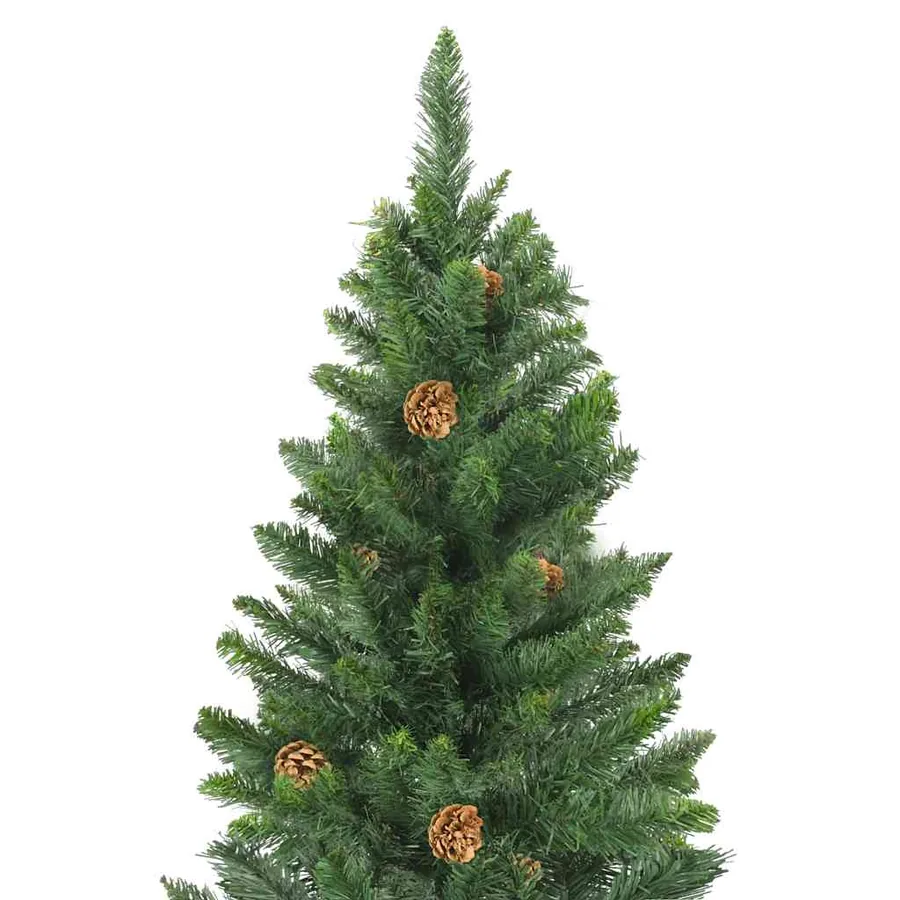 Arbre de Noël artificiel pré-éclairé et boules vert 180 cm - 5