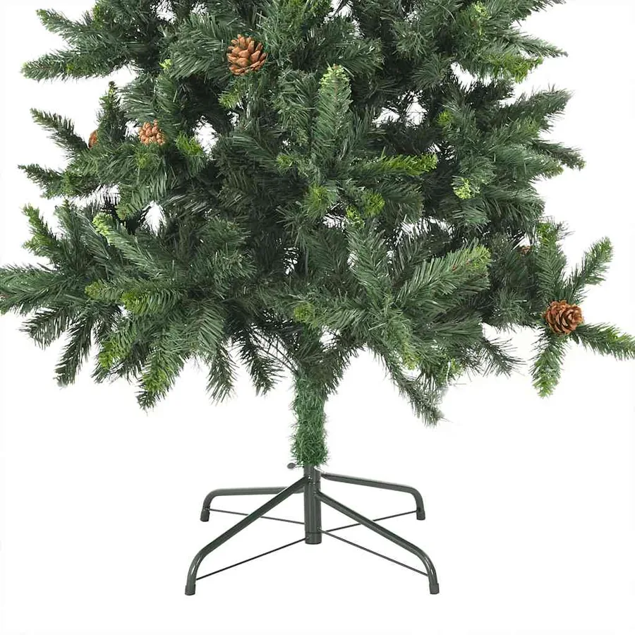 Arbre de Noël artificiel pré-éclairé et boules vert 180 cm - 6