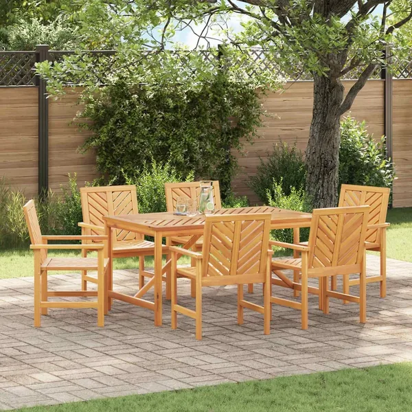 Chaise de salle à manger 6 pcs Naturel Bois d'Acacia Massif