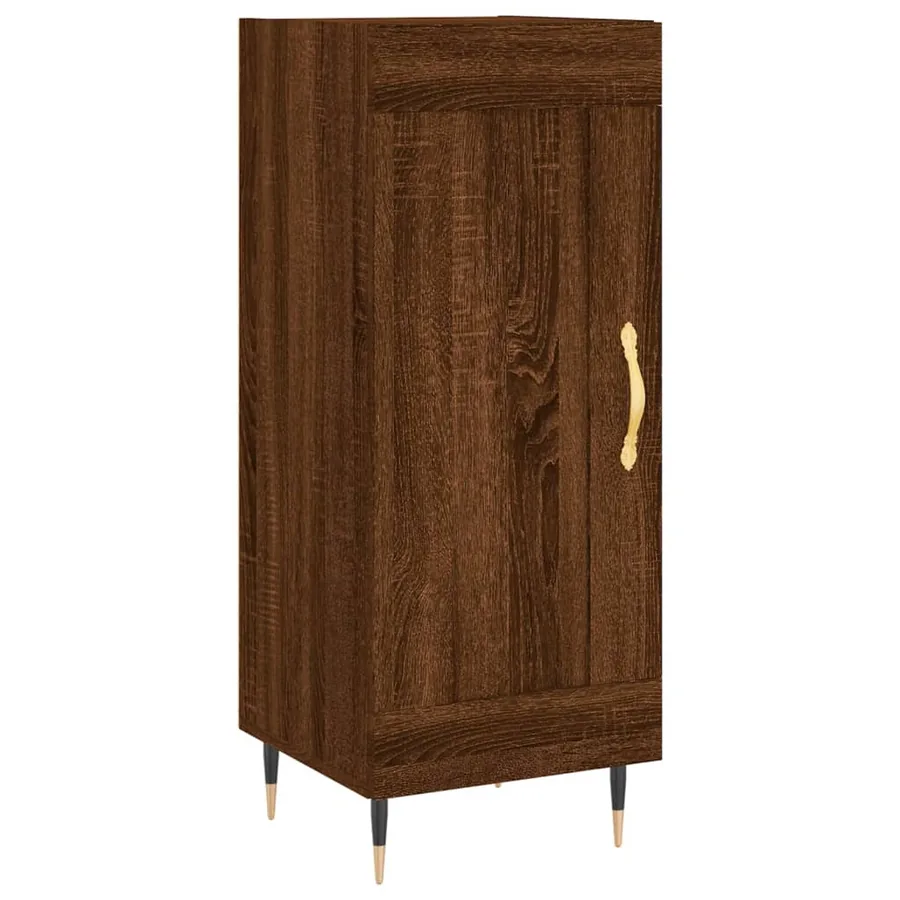 Buffet Chêne marron 34,5x34x90 cm Bois d'ingénierie - 2
