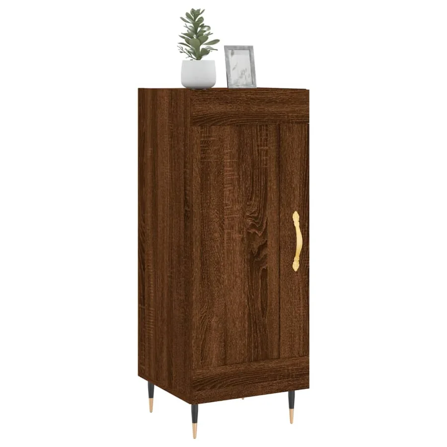 Buffet Chêne marron 34,5x34x90 cm Bois d'ingénierie - 3