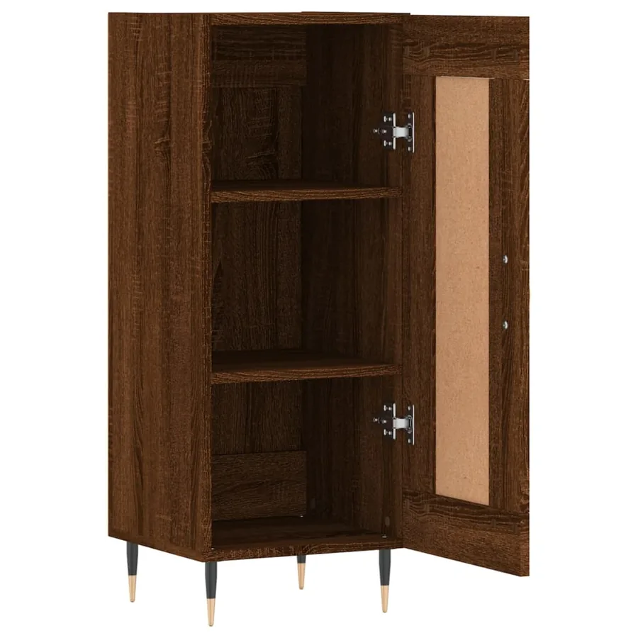 Buffet Chêne marron 34,5x34x90 cm Bois d'ingénierie - 6