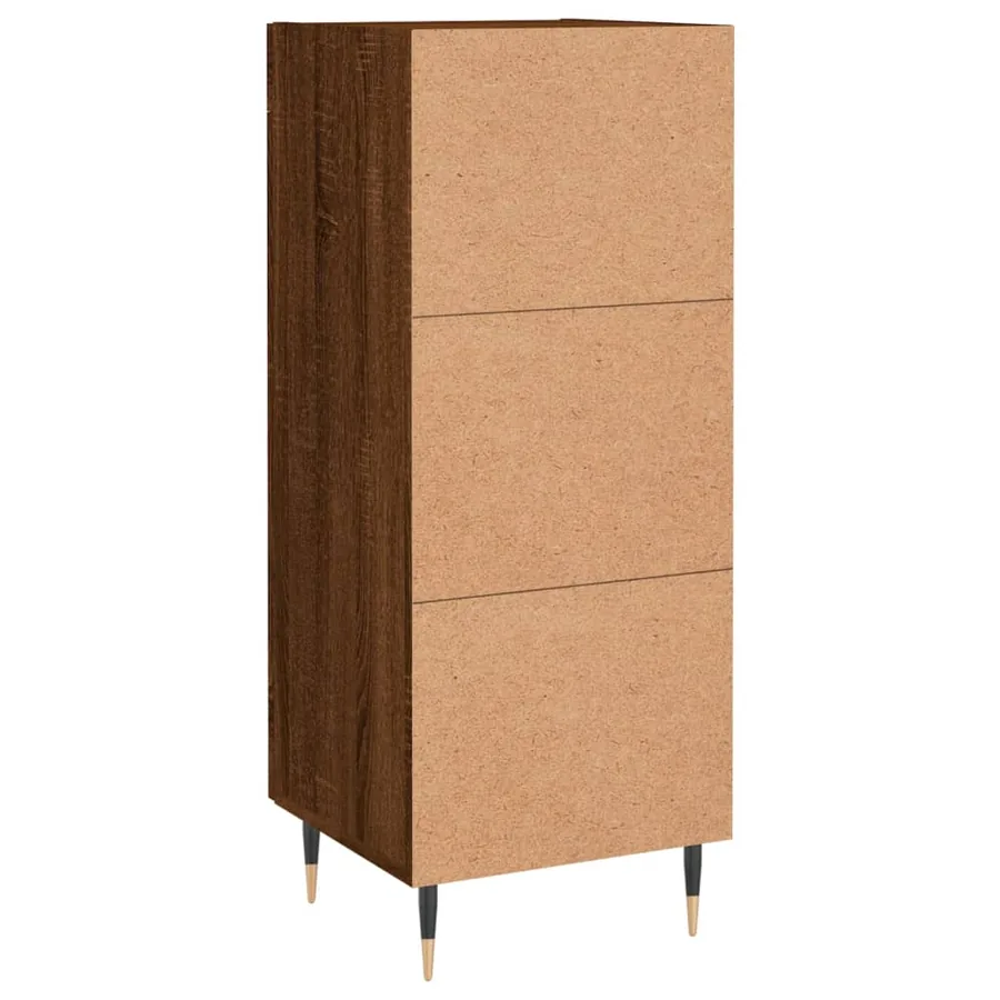 Buffet Chêne marron 34,5x34x90 cm Bois d'ingénierie - 8