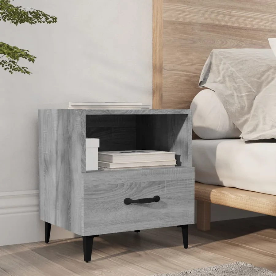 Tables de chevet 2 pcs Sonoma gris Bois d'ingénierie - 8