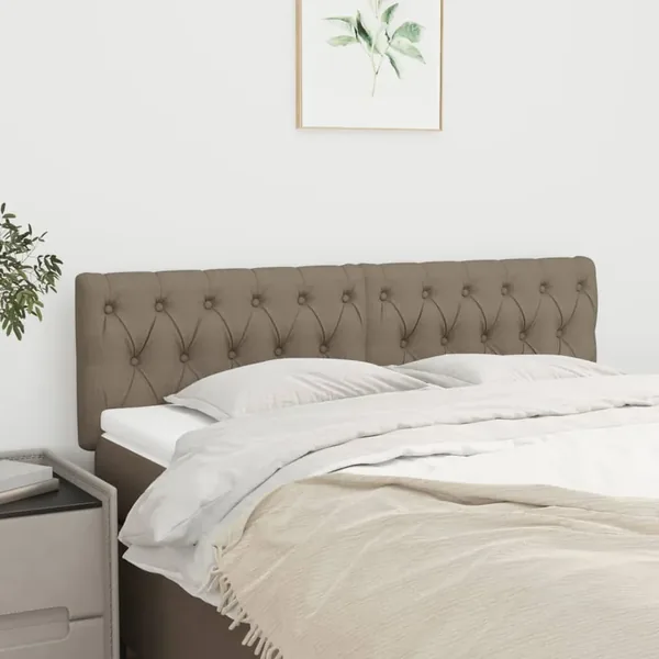 Têtes de lit Taupe 160x7x78/88 cm Tissu