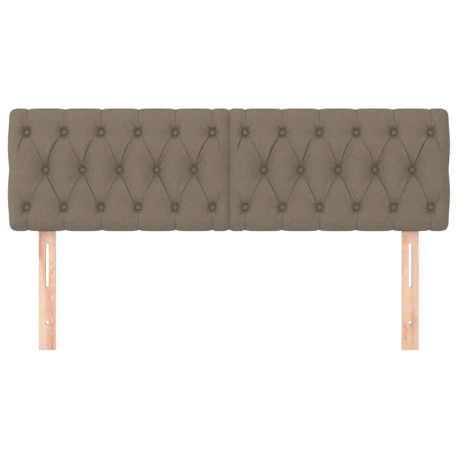 Têtes de lit Taupe 160x7x78/88 cm Tissu - 3