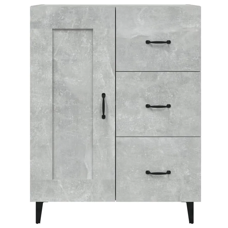 Buffet Gris béton 69,5x34x90 cm Bois d'ingénierie - 7