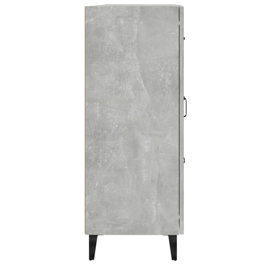 Buffet Gris béton 69,5x34x90 cm Bois d'ingénierie - 8