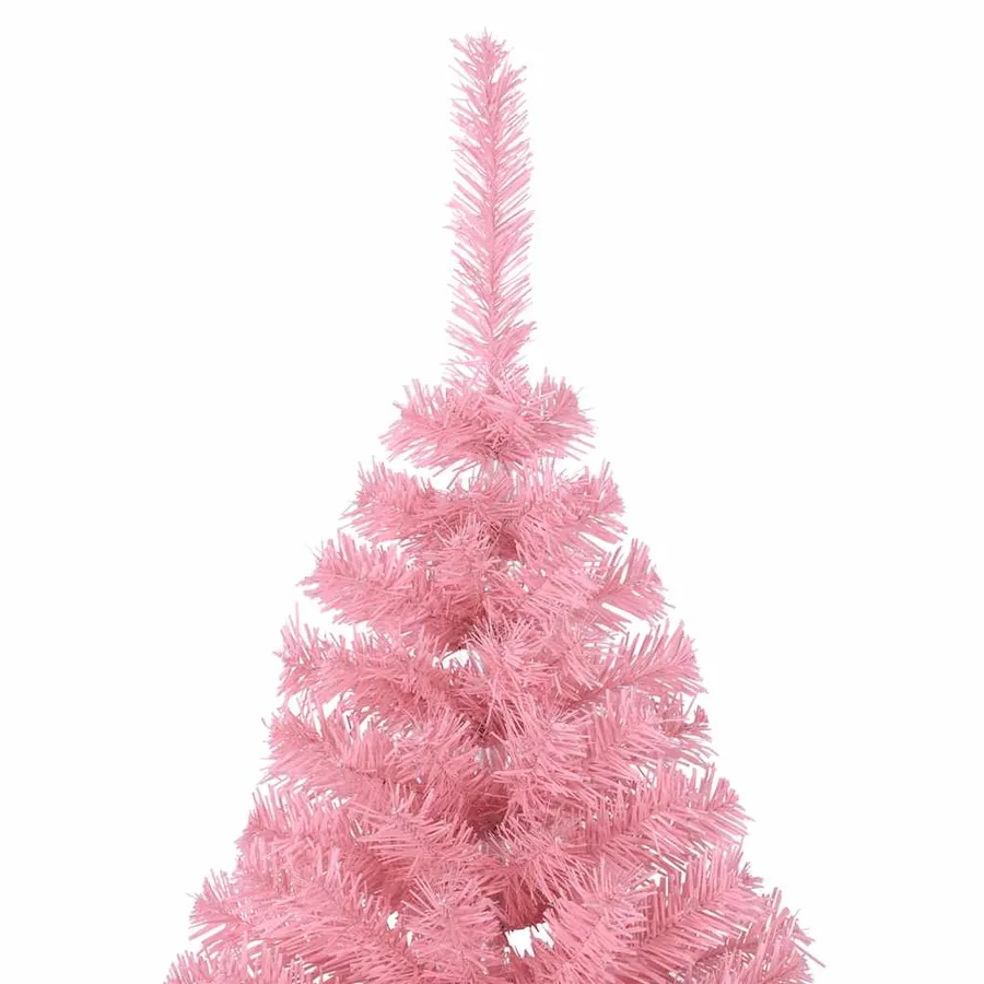 Demi sapin de Noël artificiel avec support Rose 180 cm PVC - 8