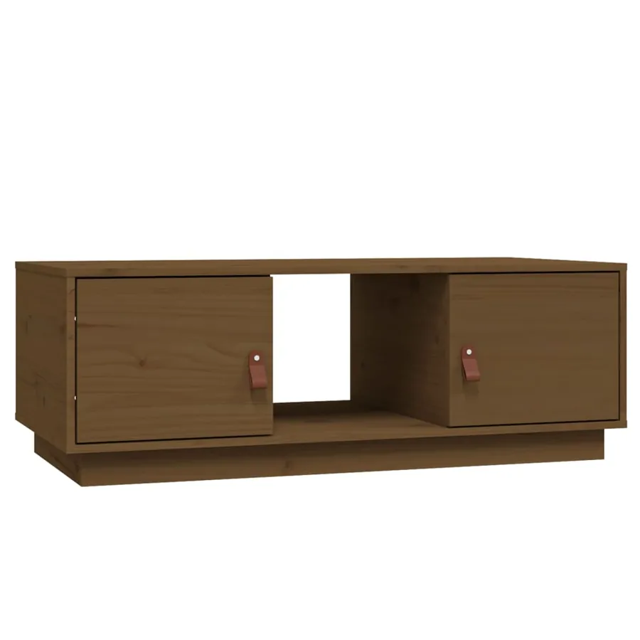 Table basse Marron miel 100x50x35 cm Bois massif de pin - 2