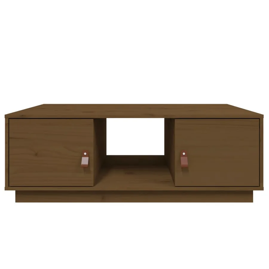 Table basse Marron miel 100x50x35 cm Bois massif de pin - 6