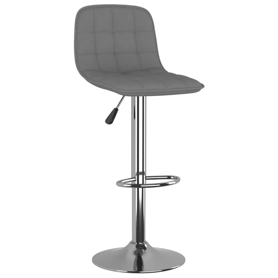 Tabourets de bar lot de 2 gris clair tissu - 3