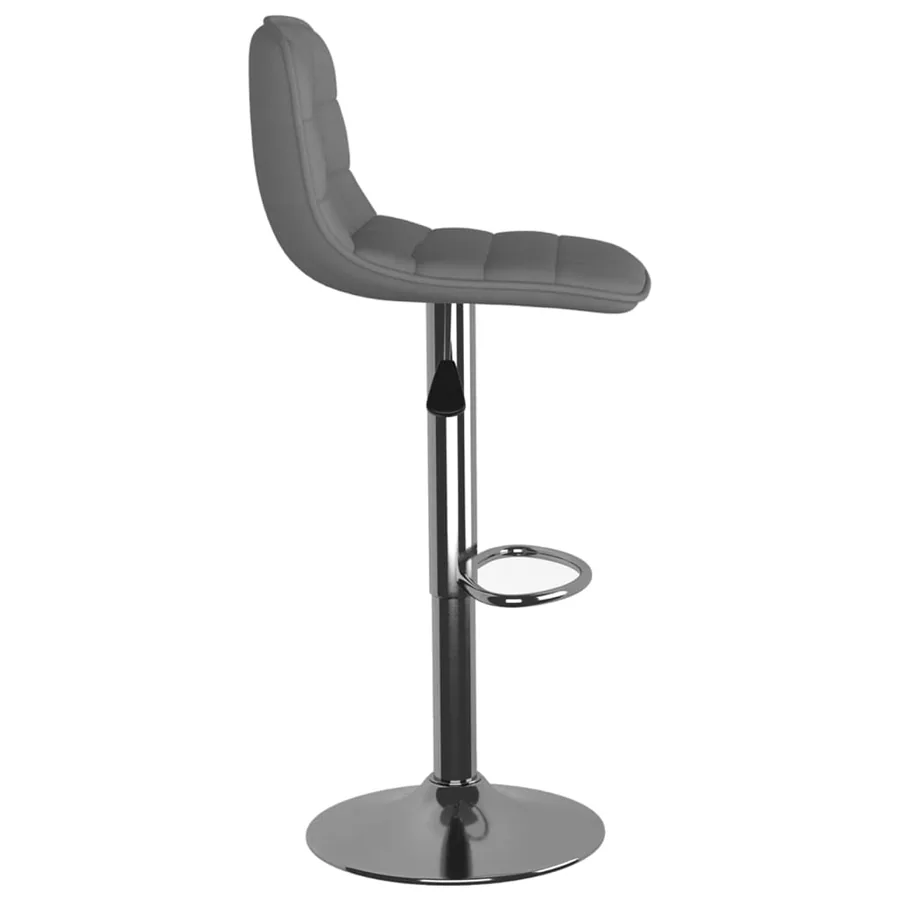 Tabourets de bar lot de 2 gris clair tissu - 5