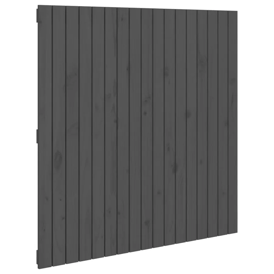 Tête de lit murale Gris 108x3x110 cm Bois massif de pin - 2