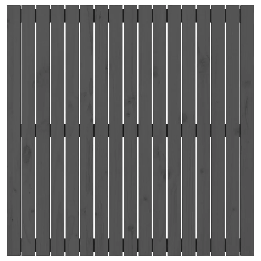 Tête de lit murale Gris 108x3x110 cm Bois massif de pin - 4