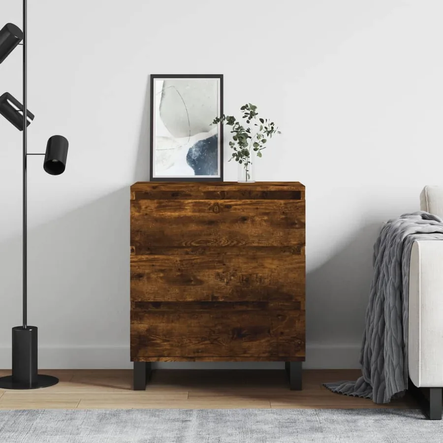 Buffet Chêne fumé 60x35x70 cm Bois d'ingénierie