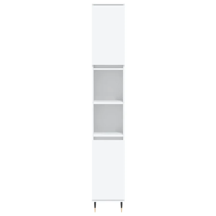 Armoire de salle de bain blanc 30x30x190 cm bois d'ingénierie - 5