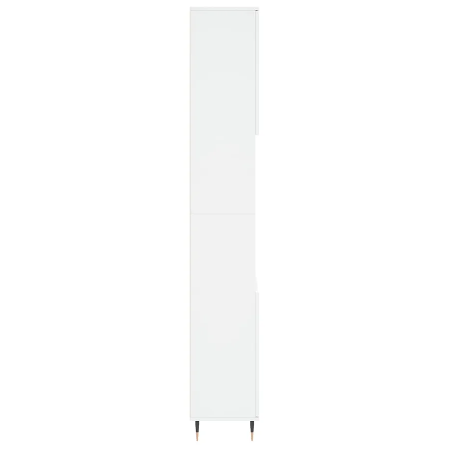 Armoire de salle de bain blanc 30x30x190 cm bois d'ingénierie - 7