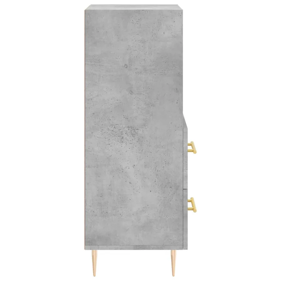 Buffet Gris béton 34,5x34x90 cm Bois d'ingénierie - 7