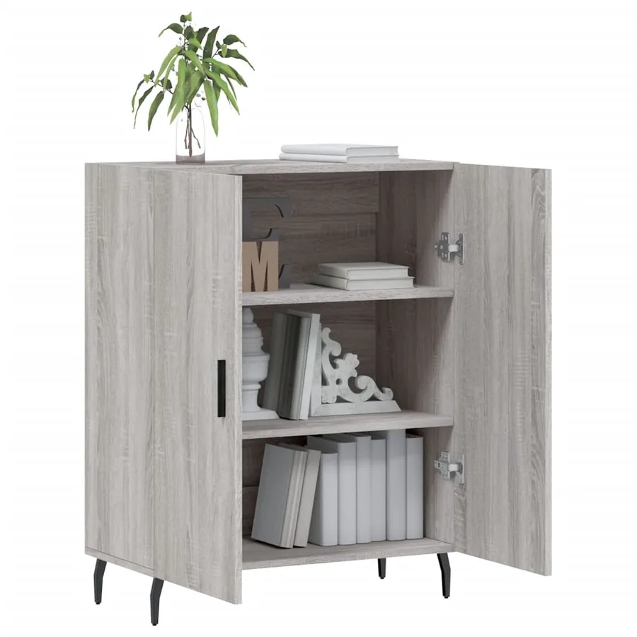Buffet sonoma gris 69,5x34x90 cm bois d'ingénierie - 4