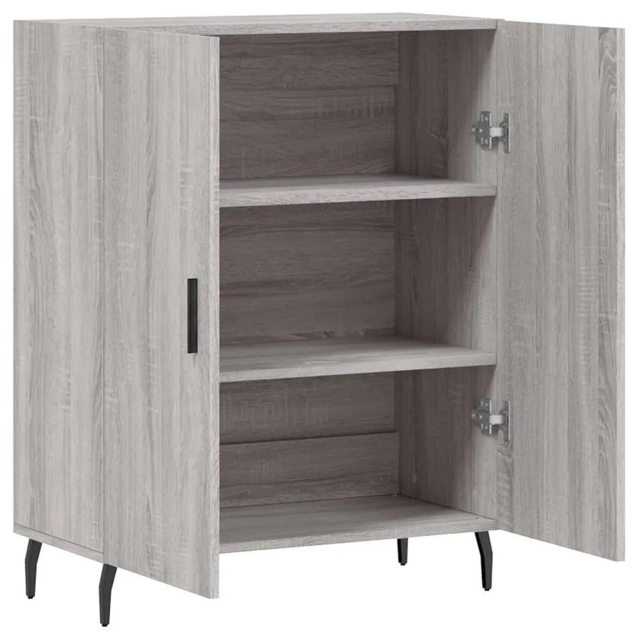 Buffet sonoma gris 69,5x34x90 cm bois d'ingénierie - 6