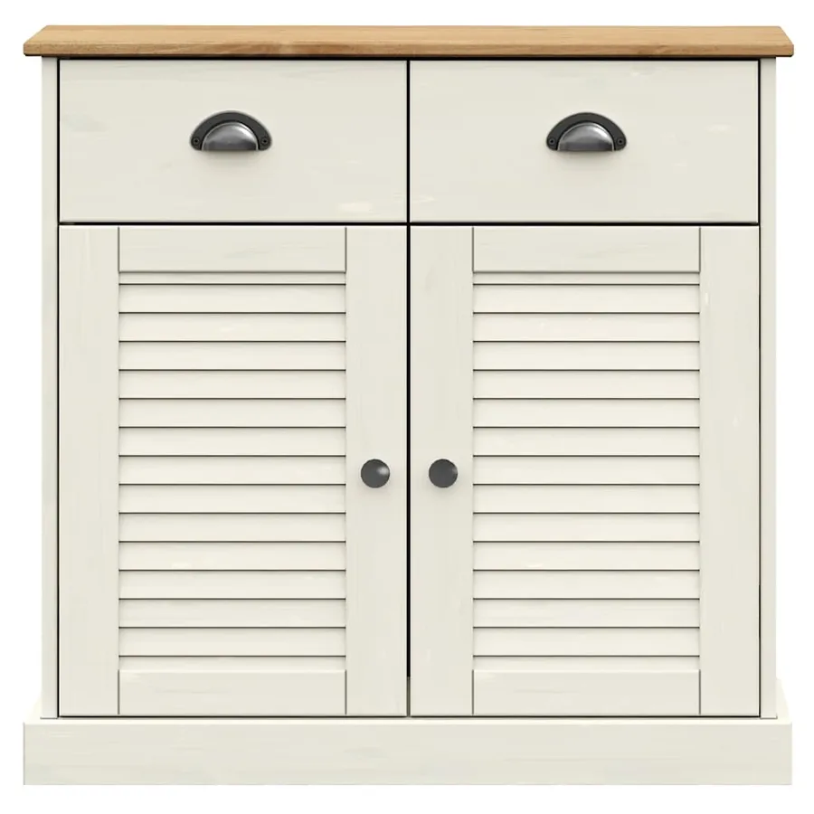 Buffet avec tiroirs VIGO 78x40x75 cm blanc bois massif de pin - 5