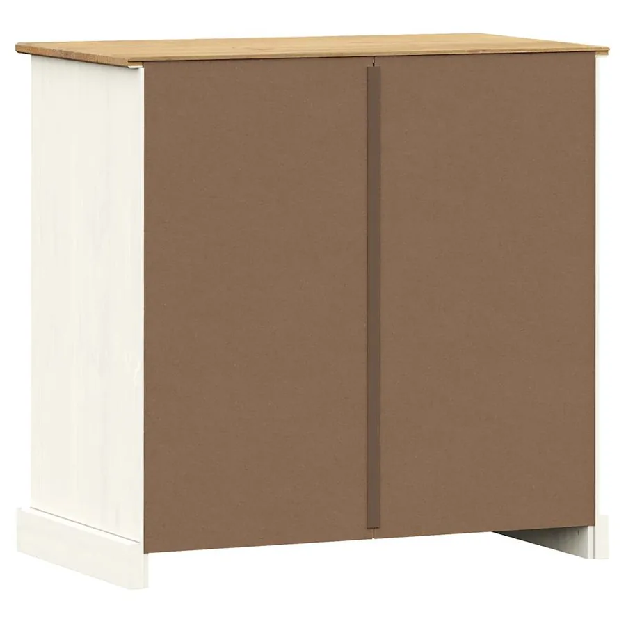 Buffet avec tiroirs VIGO 78x40x75 cm blanc bois massif de pin - 7