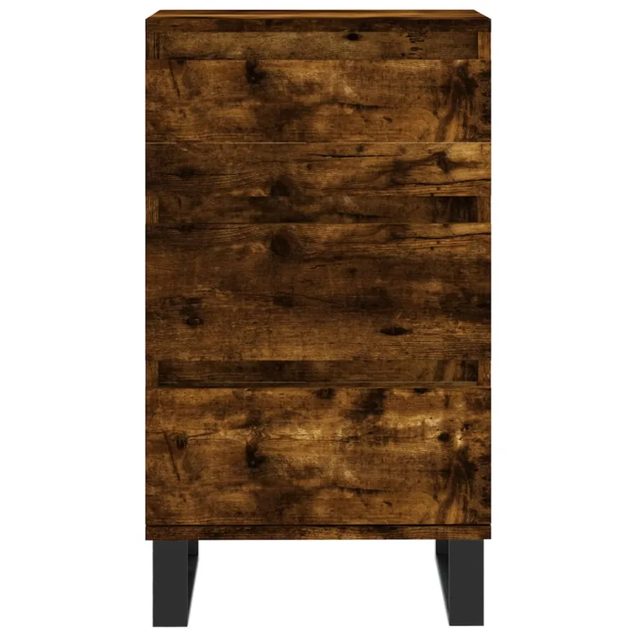 Buffet chêne fumé 40x35x70 cm bois d'ingénierie - 5