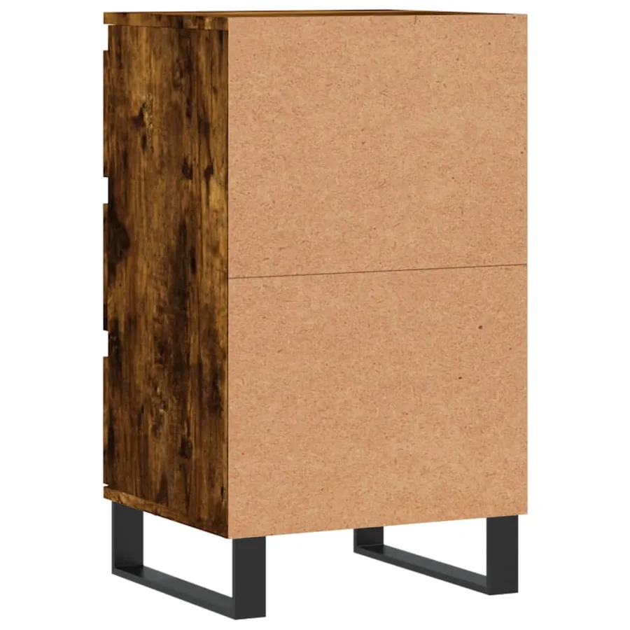 Buffet chêne fumé 40x35x70 cm bois d'ingénierie - 8