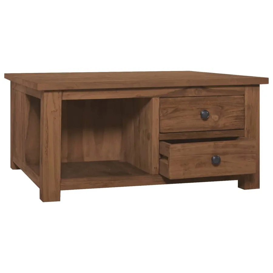 Table basse 68x68x33 cm Bois de teck solide - 2