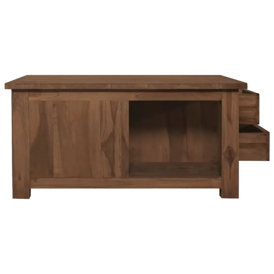 Table basse 68x68x33 cm Bois de teck solide - 5